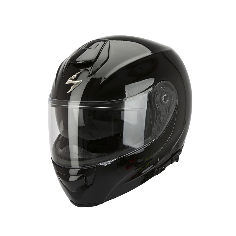 Kask motocyklowy przechylając Scorpion Exo-3000 czarny błyszczący