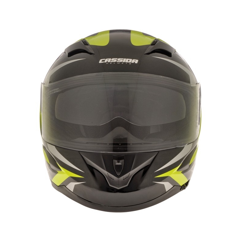 Integralny kask motocyklowy Cassida Integral 2.0 czarno-szaro-fluo żółty