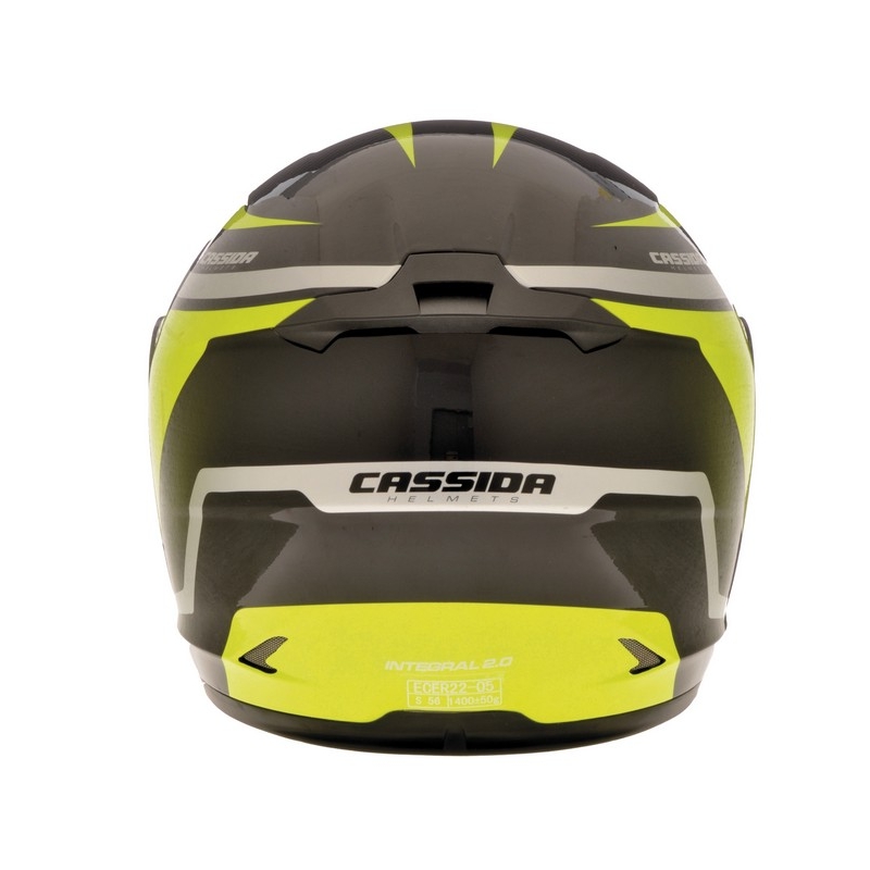 Integralny kask motocyklowy Cassida Integral 2.0 czarno-szaro-fluo żółty