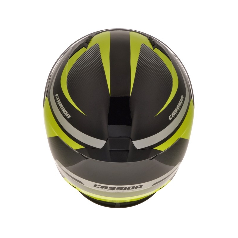 Integralny kask motocyklowy Cassida Integral 2.0 czarno-szaro-fluo żółty