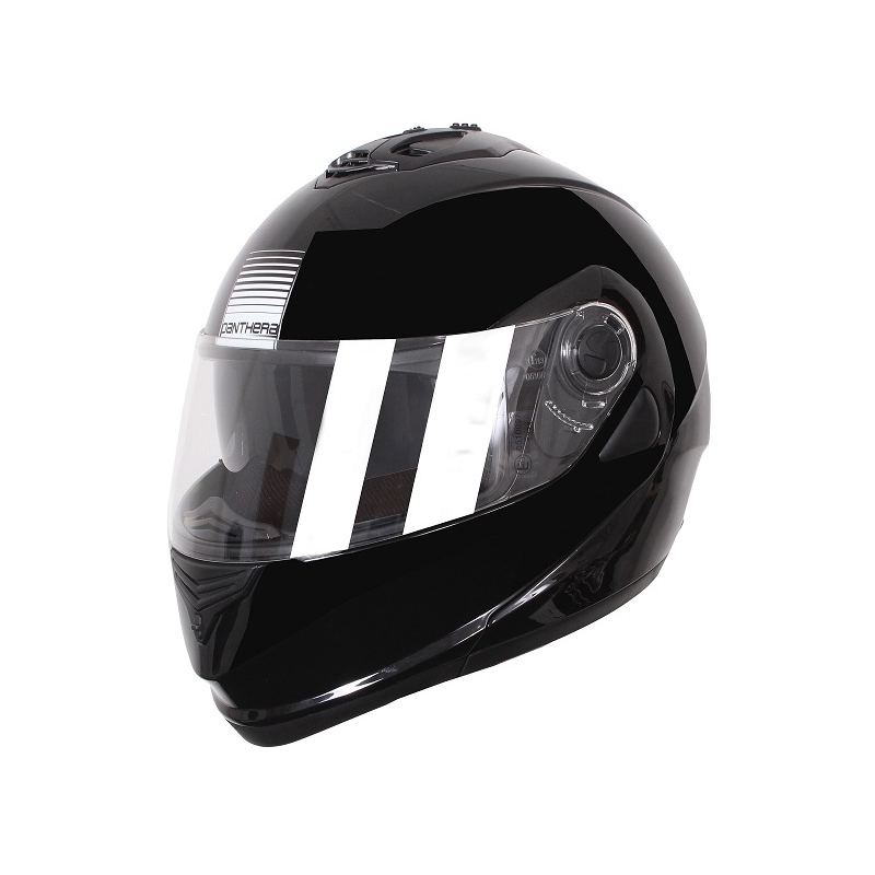 Kask na motocyklu zwałowania Panthera ST06 czarny błyszczący