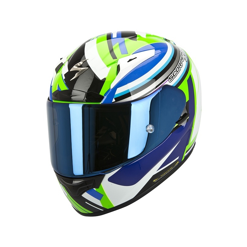 Integralny kask na moto Scorpion EXO-2000 Avenger zielono-niebieski wyprzedaż