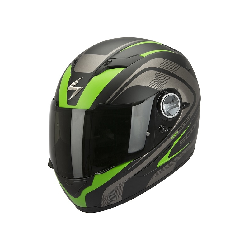 Integralny kask na moto Scorpion EXO-500 Focus czarno-zielony wyprzedaż