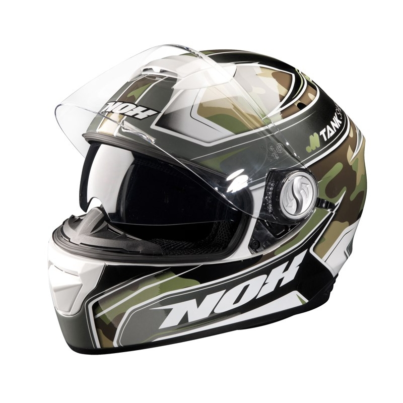 Integralny kask motocyklowy NOX N301 Tank zielony wyprzedaż
