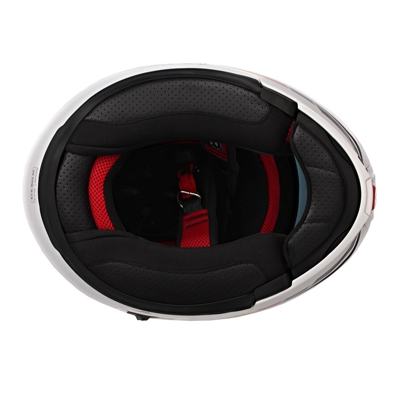Kask moto szczękowy RSA TR-01 biało-czarny wyprzedaż