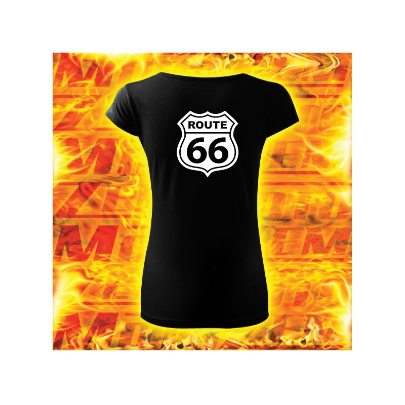 Damska koszulka z motywem Route 66 wyprzedaż