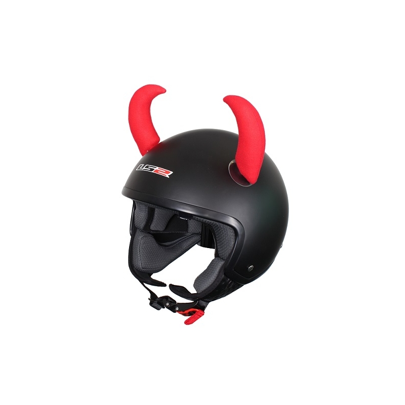 Uszy na kask Rogi czerwone duże