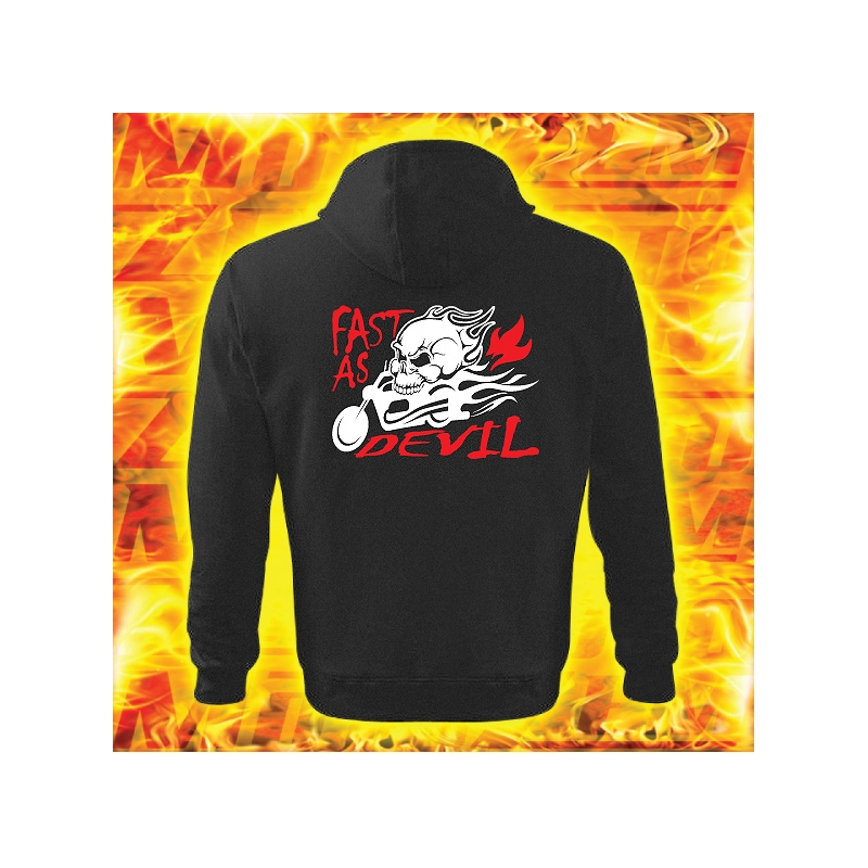 Bluza z motywem Fast as Devil z kapturem