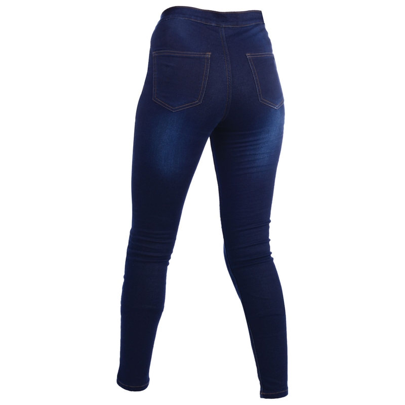 Damskie legginsy Oxford Jeggings niebieskie skrócone