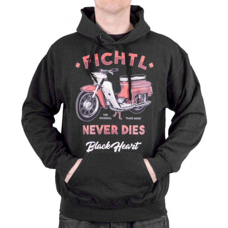 Bluza męska czarna Heart Fichtl wyprzedaż