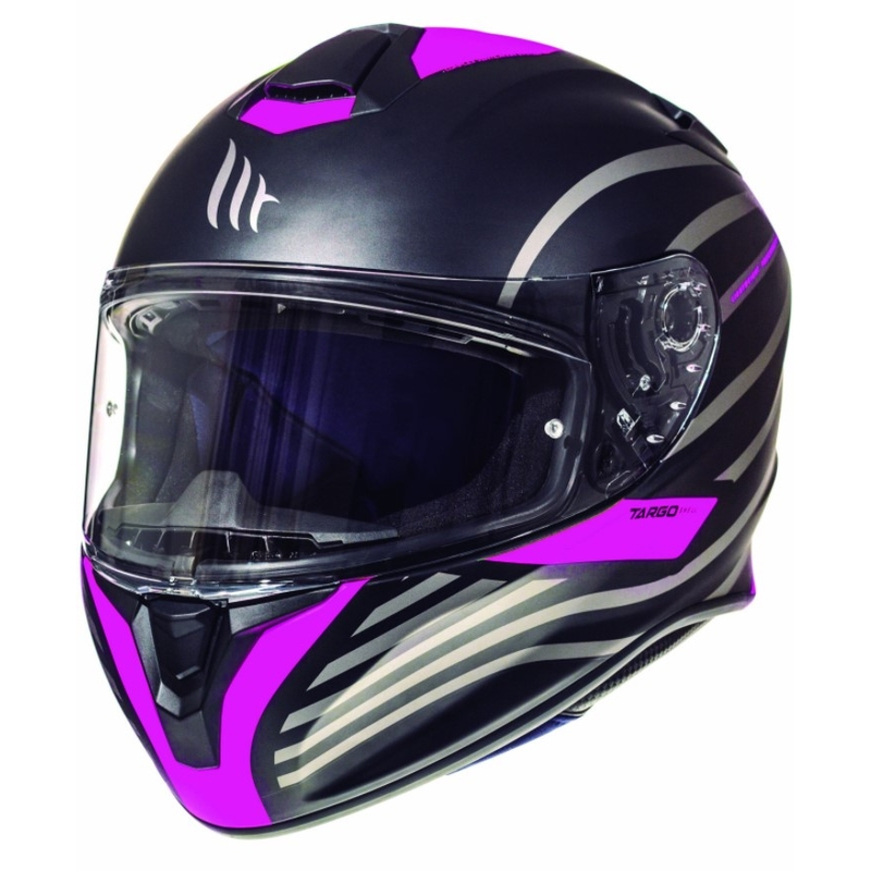 Integralny kask motocyklowy MT Targo Doppler fluo różowy matowy - II. jakość