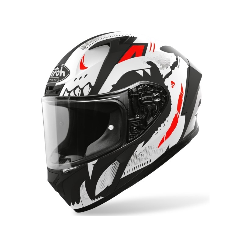 Integralny kask motocyklowy Airoh Valor Nexy biało-czarno-fluo pomarańczowy wyprzedaż