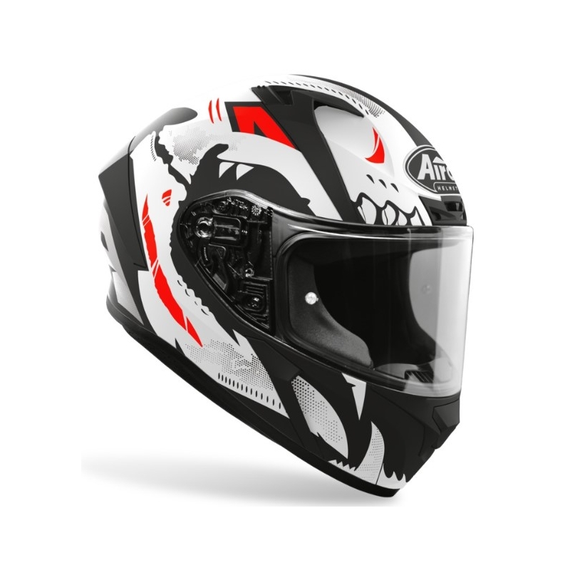 Integralny kask motocyklowy Airoh Valor Nexy biało-czarno-fluo pomarańczowy wyprzedaż