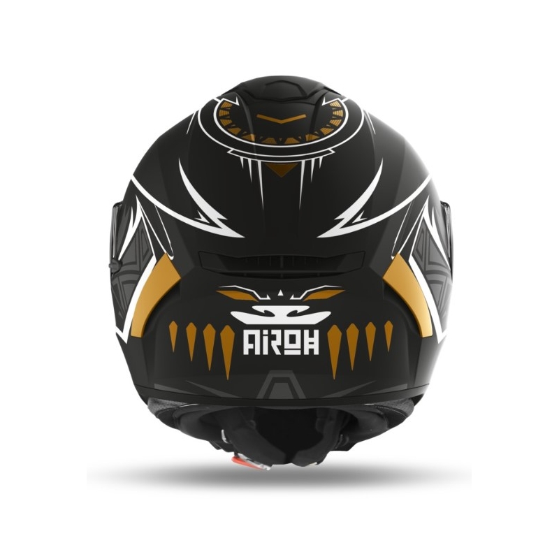 Integralny kask motocyklowy Airoh Spark Vibe czarno-biało-złoty