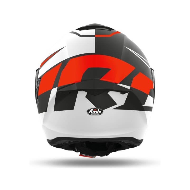 Integralny kask motocyklowy Airoh ST 501 Frost czarno-biało-pomarańczowy