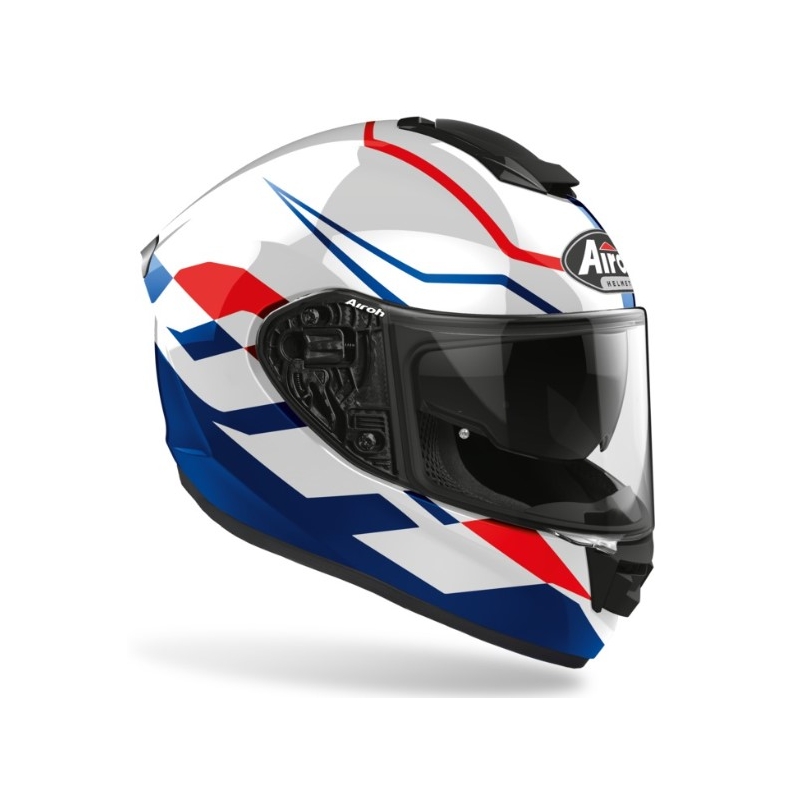 Integralny kask motocyklowy Airoh ST 501 Frost niebiesko-biało-czerwony