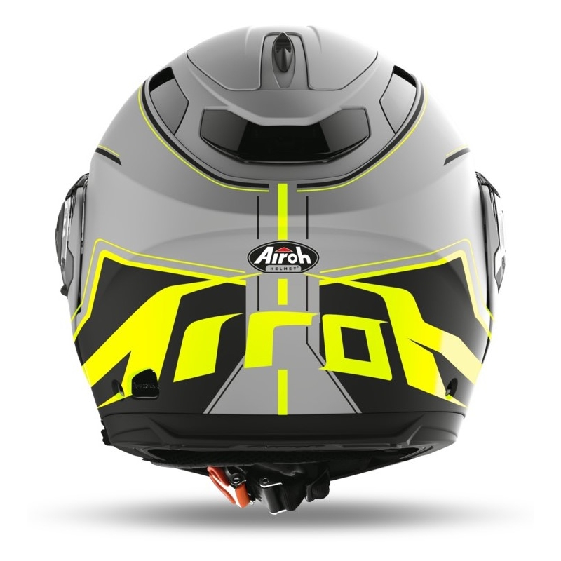 Szczękowy kask motocyklowy Airoh Phantom S Beat szaro-czarno-fluo żółty
