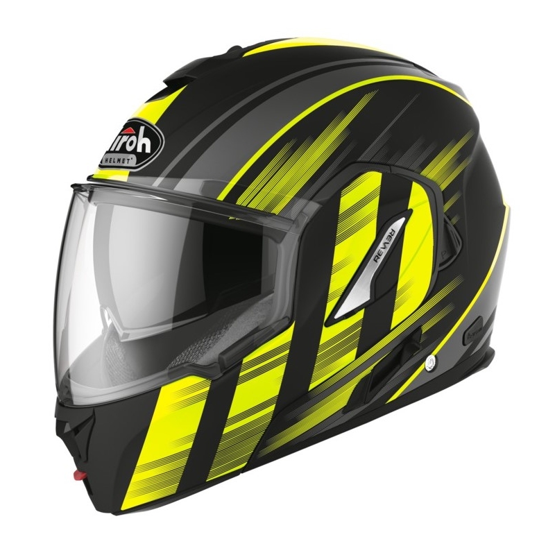 Kask z podnoszoną szczęką Airoh REV19 Ikon czarno-fluo żółty