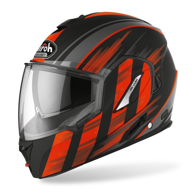 Kask z podnoszoną szczęką Airoh REV19 Ikon czarno-pomarańczowy wyprzedaż