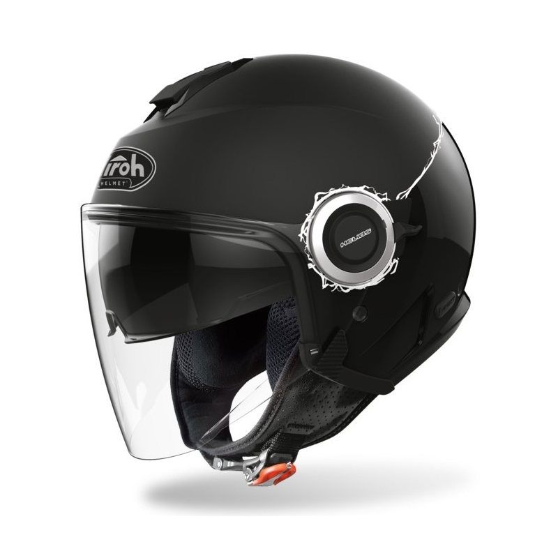 Otwarty kask motocyklowy Airoh Helios Fluo czarny