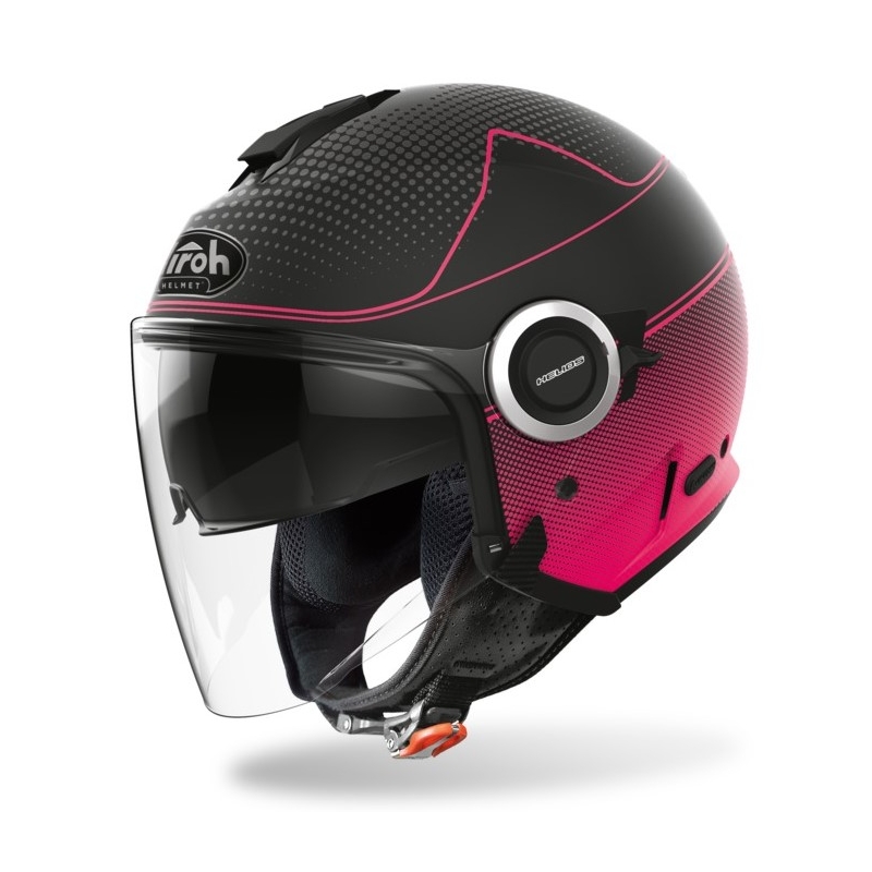 Otwarty kask motocyklowy Airoh Helios Map czarno-różowy
