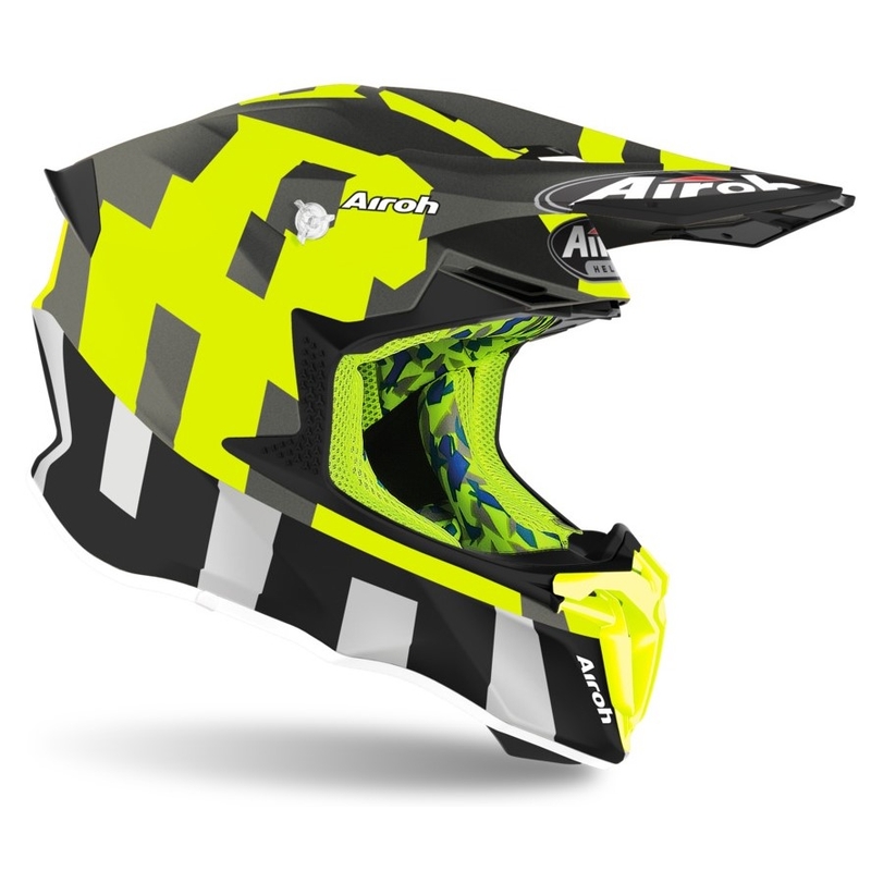 Motocrossowy kask Airoh Twist 2.0 Frame antracytowo-fluo żółty