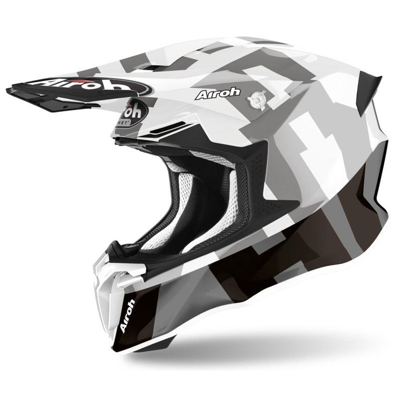 Motocrossowy kask Airoh Twist 2.0 Frame biało-czarny wyprzedaż