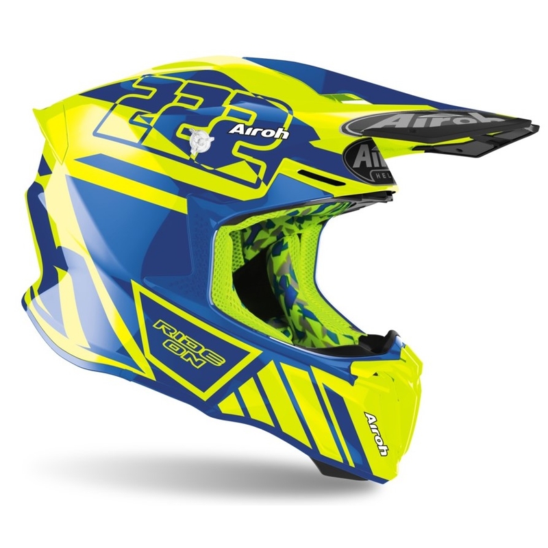 Motocrossowy kask Airoh Twist 2.0 Replica Cairoli 2020 niebiesko-fluo żółty