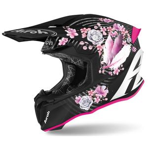 Motocrossowy kask Airoh Twist Mad czarno-różowy