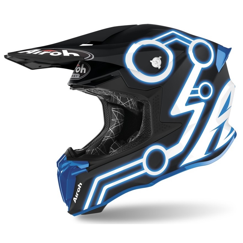 Motocrossowy kask Airoh Twist Neon czarno-niebieski