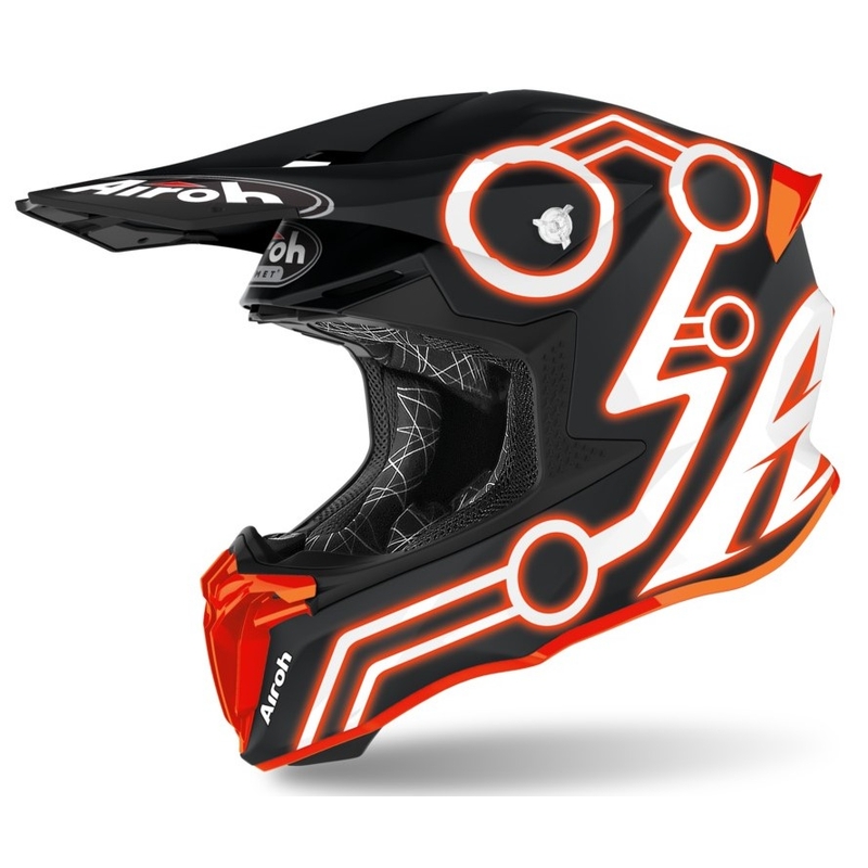Motocrossowy kask Airoh Twist Neon czarno-pomarańczowy