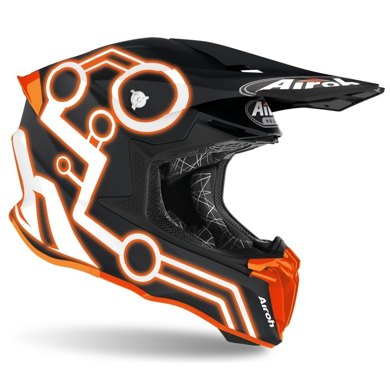 Motocrossowy kask Airoh Twist Neon czarno-pomarańczowy