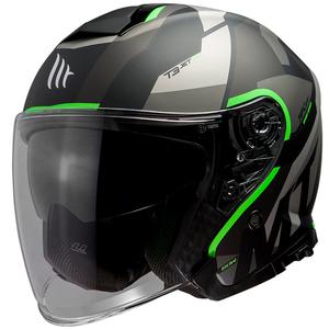 Otwarty kask motocyklowy MT Thunder 3 SV Bow czarno-szaro-fluo zielony wyprzedaż