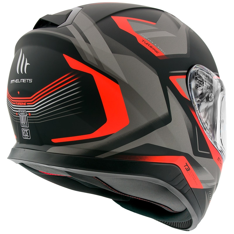 Integralny kask motocyklowy MT Thunder 3 SV Turbine czarno-szaro-czerwony wyprzedaż