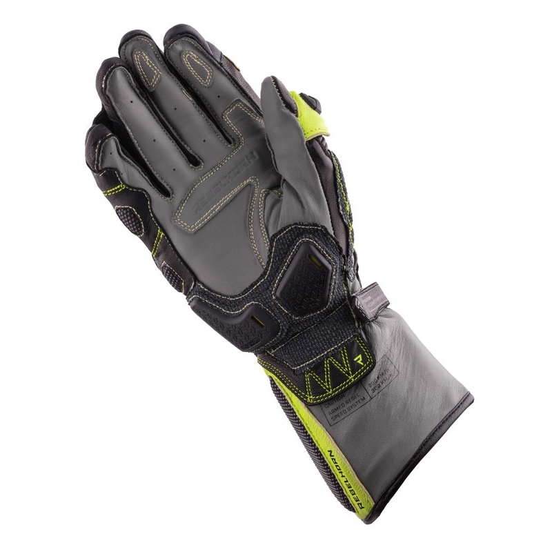 Rękawice motocyklowe Rebelhorn Rebel czarno-camo-fluo żółte wyprzedaż