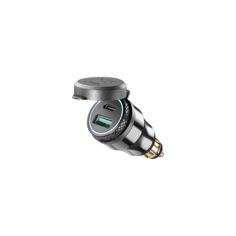 Adapter DIN Interphone z wyjściem 1 x USB i USB-C do motocykli