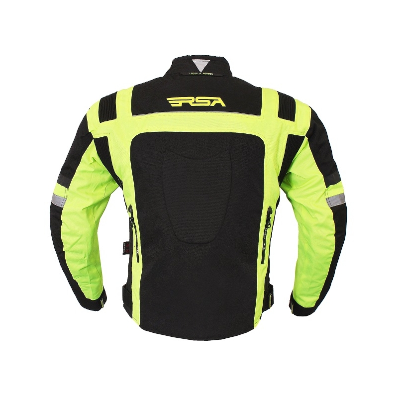 Kurtka motocyklowa RSA Gear czarno-fluo żółta wyprzedaż
