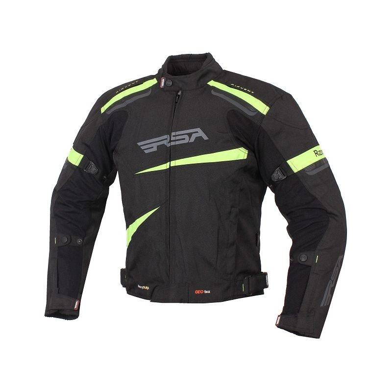 Kurtka motocyklowa RSA Razor czarno-fluo żółta wyprzedaż