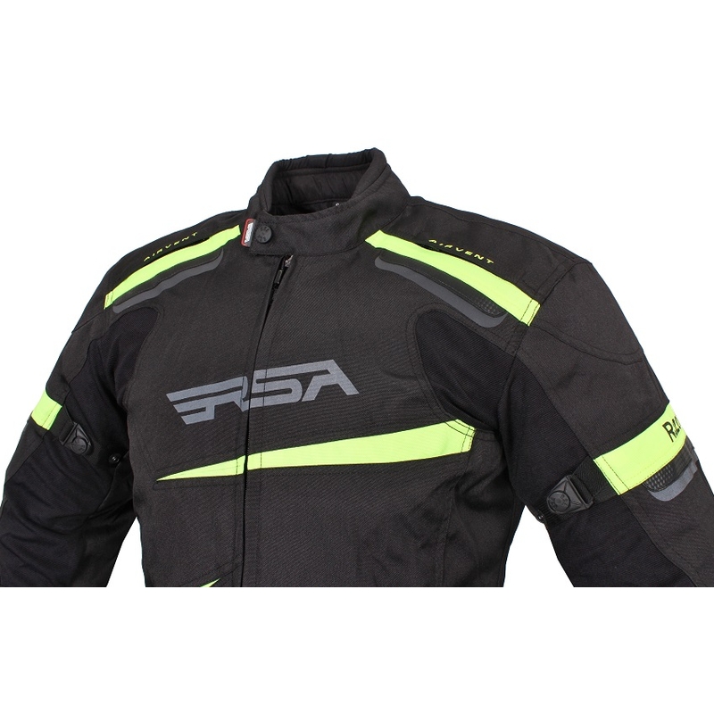 Kurtka motocyklowa RSA Razor czarno-fluo żółta wyprzedaż