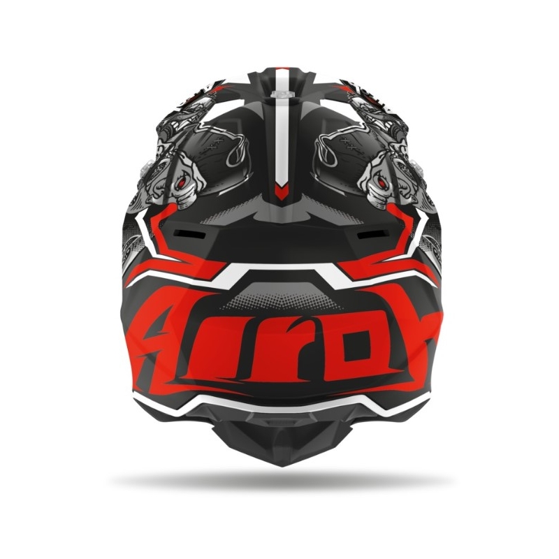 Motocrossowy kask Airoh Wraap Octopus czarno-czerwony