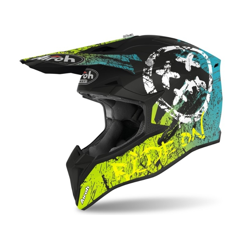 Motocrossowy kask Airoh Wraap Smile żółto-czarny wyprzedaż