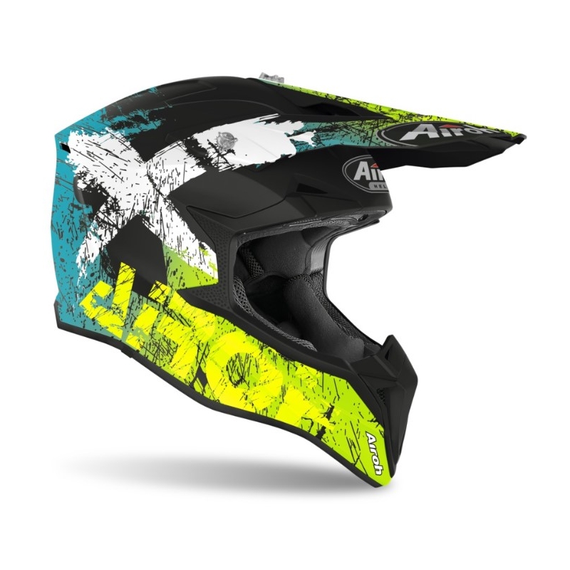 Motocrossowy kask Airoh Wraap Smile żółto-czarny wyprzedaż