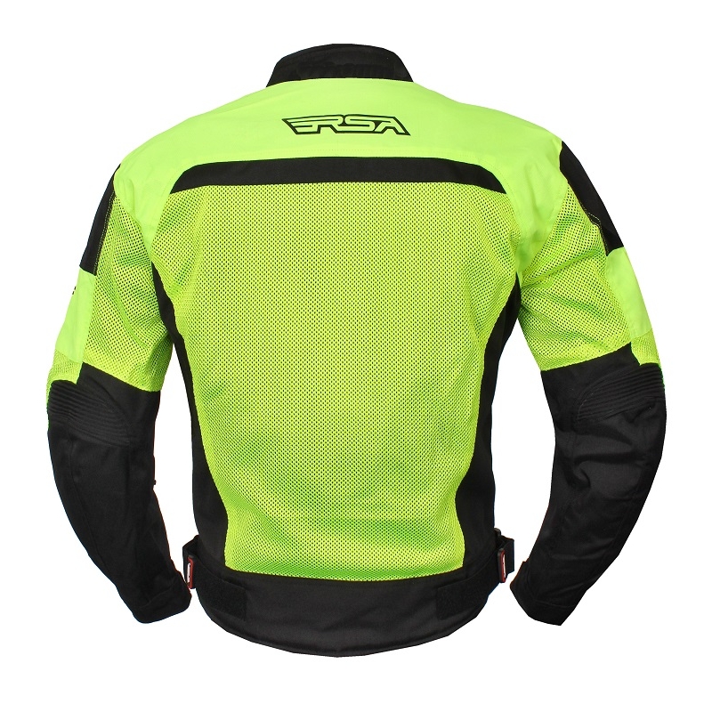 Kurtka motocyklowa RSA Guff czarno-fluo żółta wyprzedaż