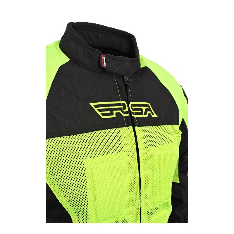 Kurtka motocyklowa RSA Guff czarno-fluo żółta wyprzedaż