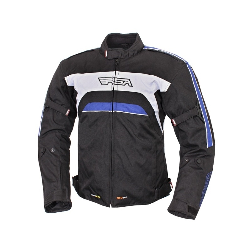 Kurtka motocyklowa RSA Iron czarno-niebieska wyprzedaż
