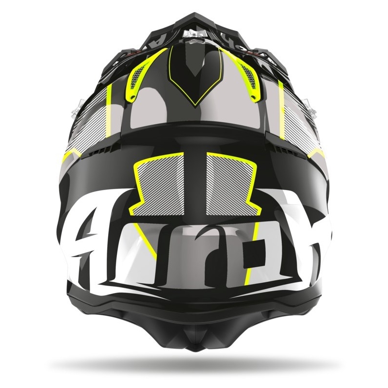 Motocrossowy kask Airoh Aviator Glow 2.3 AMS2 żółto-czarno-szary