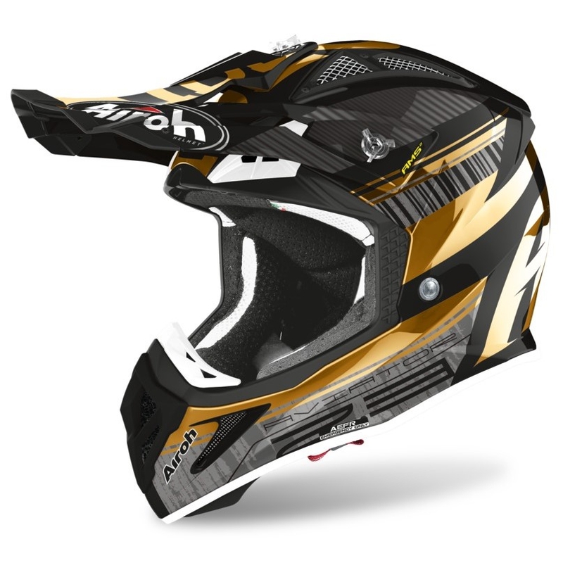 Motocrossowy kask Airoh Aviator Novak 2.3 AMSS czarno-złoty