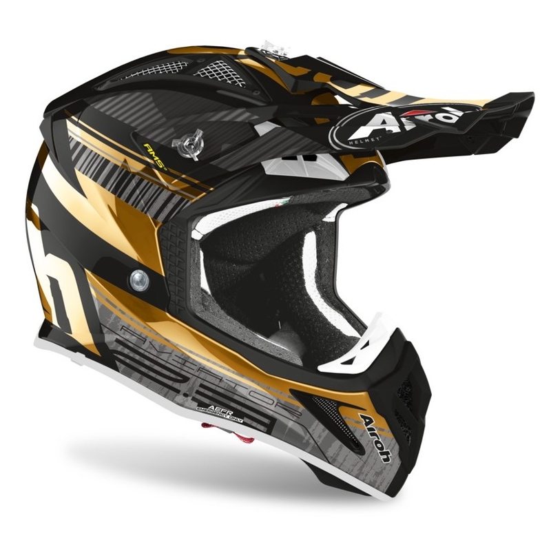 Motocrossowy kask Airoh Aviator Novak 2.3 AMSS czarno-złoty