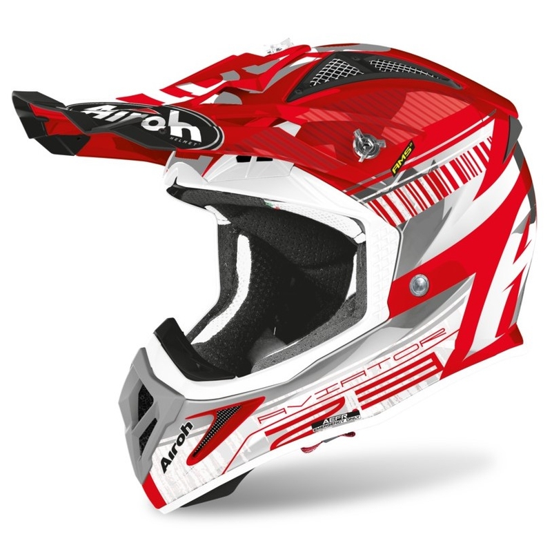 Motocrossowy kask Airoh Aviator Novak 2.3 AMSS czerwono-szary