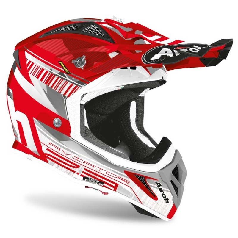 Motocrossowy kask Airoh Aviator Novak 2.3 AMSS czerwono-szary